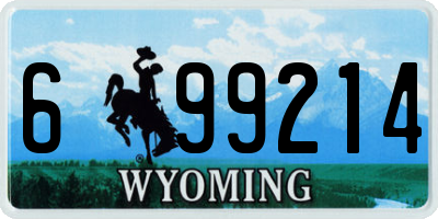 WY license plate 699214