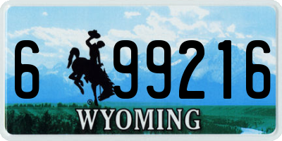 WY license plate 699216