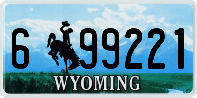 WY license plate 699221