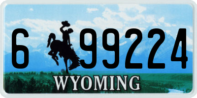 WY license plate 699224