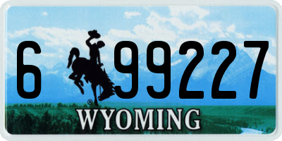 WY license plate 699227