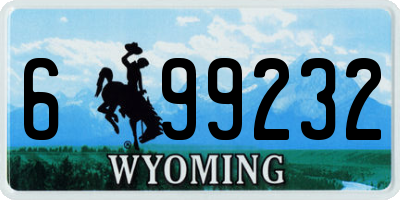 WY license plate 699232