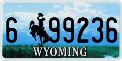 WY license plate 699236