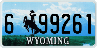WY license plate 699261