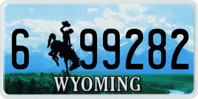 WY license plate 699282