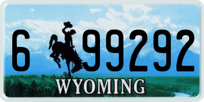 WY license plate 699292