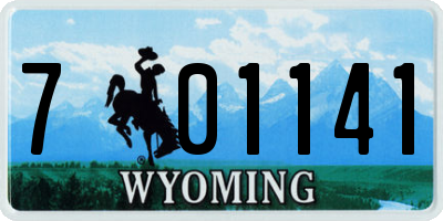 WY license plate 701141