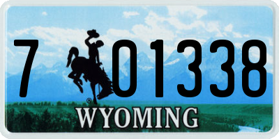 WY license plate 701338