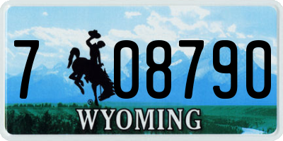 WY license plate 708790