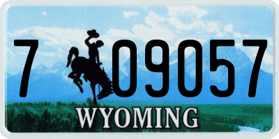 WY license plate 709057
