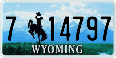 WY license plate 714797