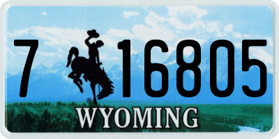 WY license plate 716805