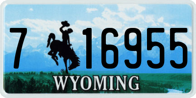 WY license plate 716955