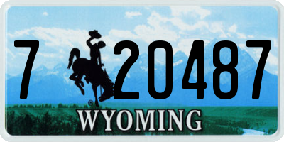 WY license plate 720487