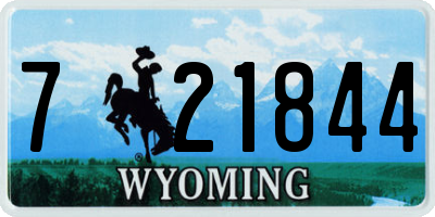 WY license plate 721844