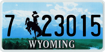 WY license plate 723015