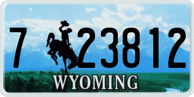 WY license plate 723812