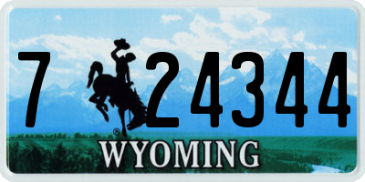 WY license plate 724344