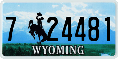 WY license plate 724481
