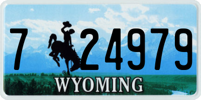 WY license plate 724979