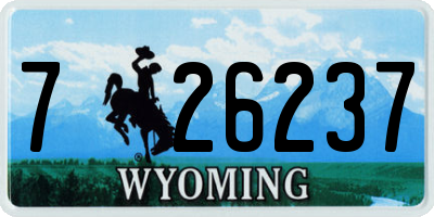 WY license plate 726237