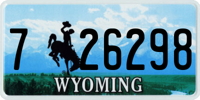 WY license plate 726298