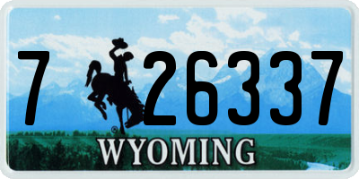 WY license plate 726337