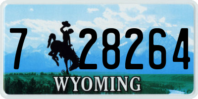 WY license plate 728264
