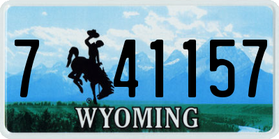 WY license plate 741157