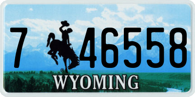 WY license plate 746558