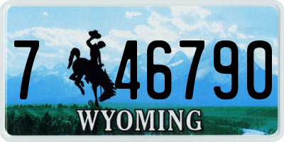WY license plate 746790