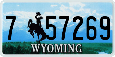 WY license plate 757269