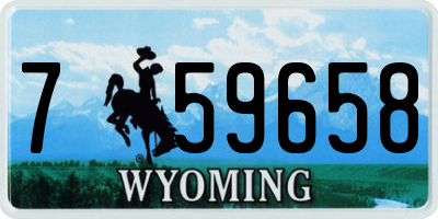 WY license plate 759658