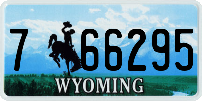WY license plate 766295