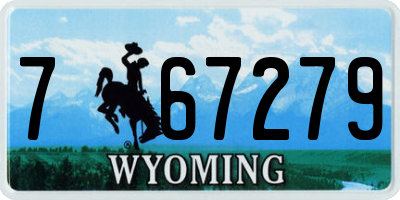 WY license plate 767279