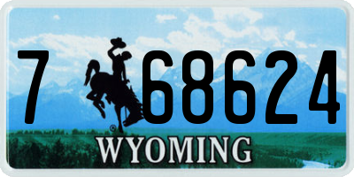 WY license plate 768624