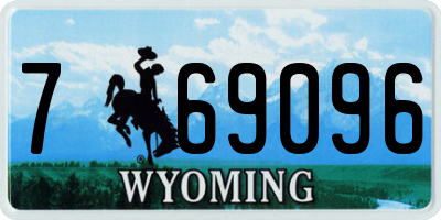 WY license plate 769096