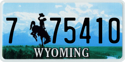 WY license plate 775410
