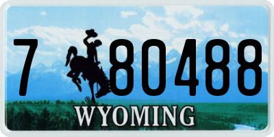 WY license plate 780488