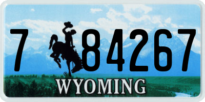 WY license plate 784267