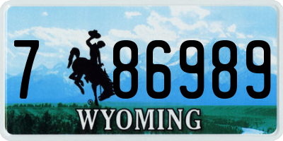WY license plate 786989