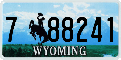 WY license plate 788241
