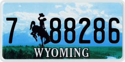 WY license plate 788286