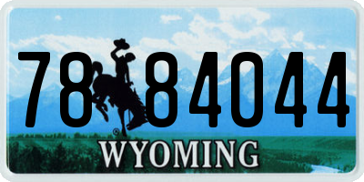 WY license plate 7884044