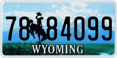 WY license plate 7884099