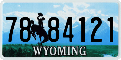 WY license plate 7884121