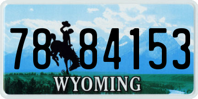WY license plate 7884153