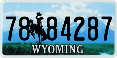 WY license plate 7884287