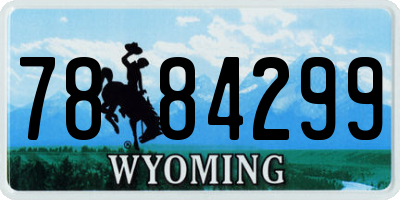 WY license plate 7884299