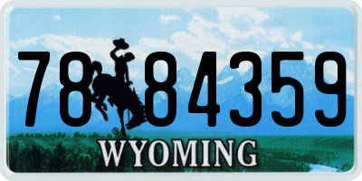 WY license plate 7884359